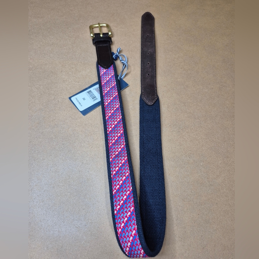 Vineyard Vines Pink and Blue Men's Belt